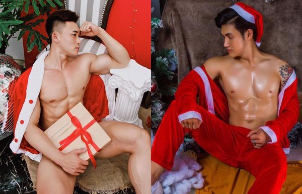 Trai đẹp cởi đồ khoe múi chào đón Giáng sinh