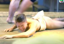 Trai đẹp cởi quần thử đấu Sumo