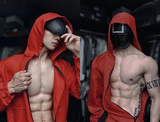 Dàn trai đẹp 6 múi cosplay Squid Game khiến ai cũng muốn ‘mlem’