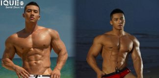 Ngộp thở vì quần bơi của người mẫu nam David Zhu