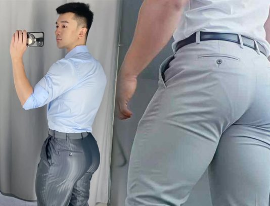 Trai đẹp khoe mông gợi tình qua chiếc quần tây