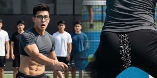 Trai đẹp 6 múi rách quần sịp khi chơi pickleball, cả sân chết lặng